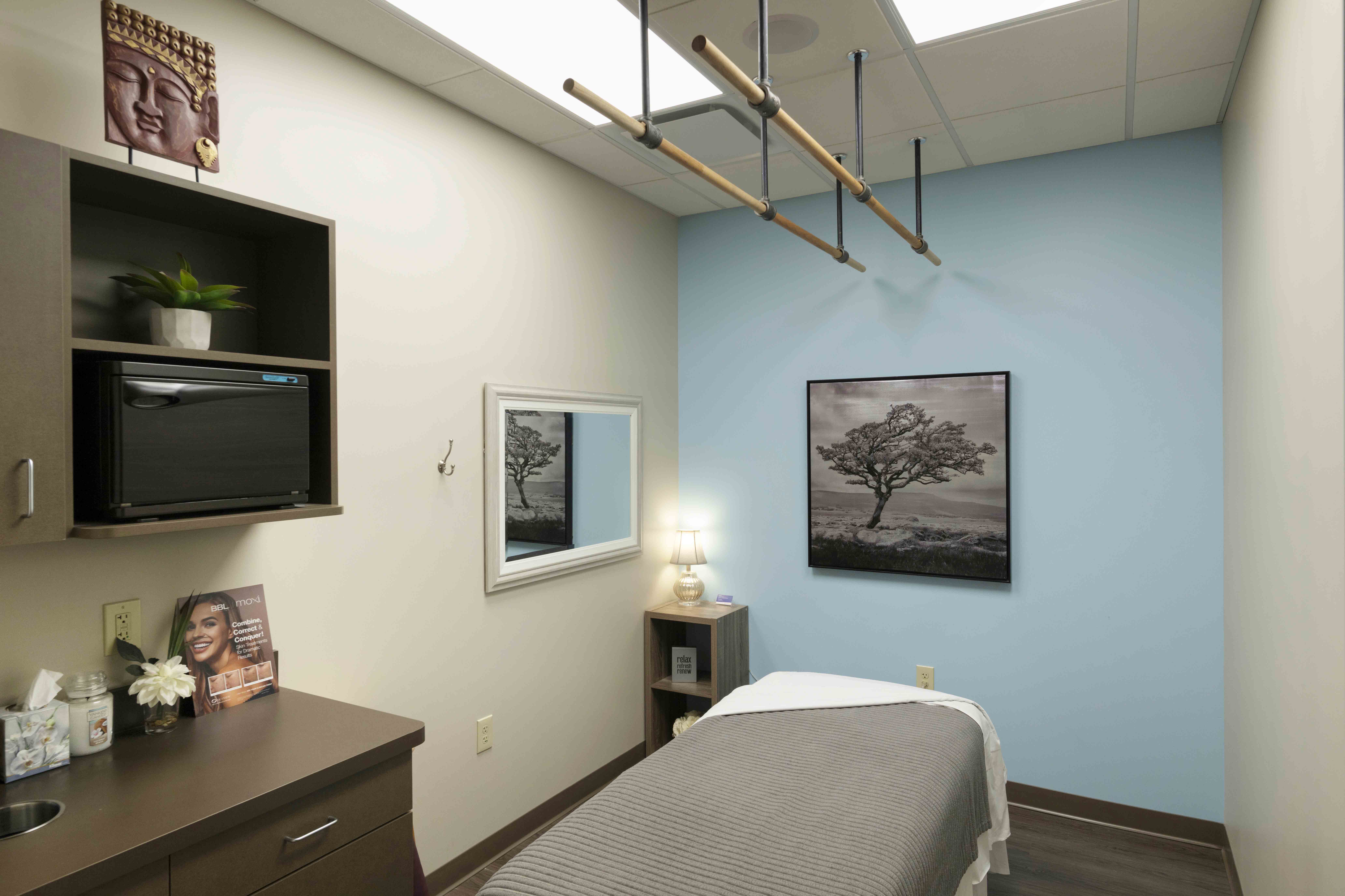 Spa and massage suite at Mentor Plastic Surgery and MedSpa